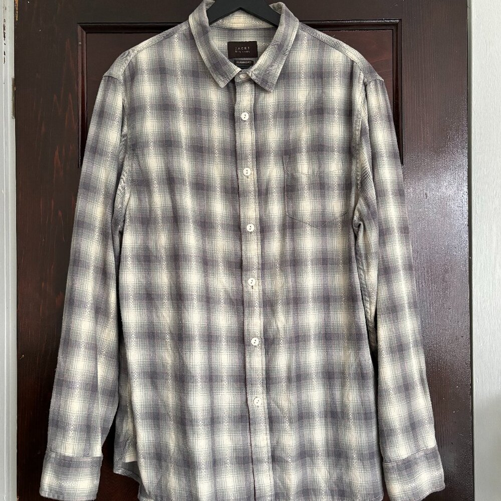 Jachs New York Grey Knit Flannel Size L